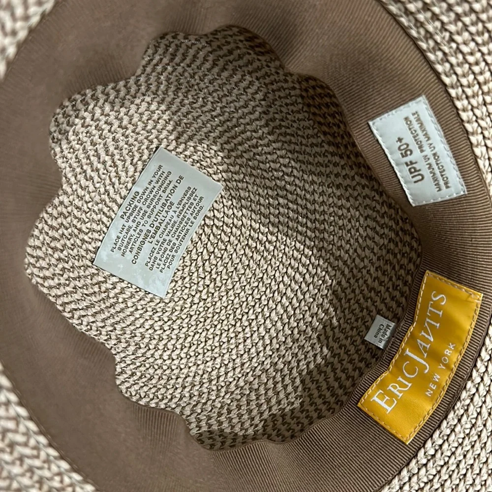 - ERIC JAVITS NEW Hampton' Straw Sun Hat - Picture 5 of 8